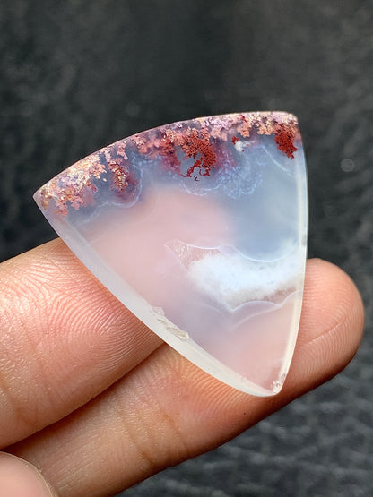 Scenic Moss Agate Cabochon 30x27x5mm