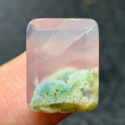Tiny Moss Agate Cabochon 15x11.5x5mm
