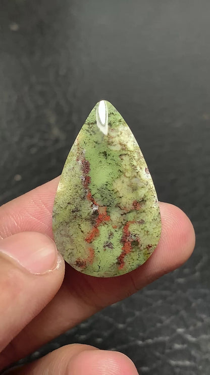 Java Moss Agate Cabochon 32x20x5mm High Quality 23 ct