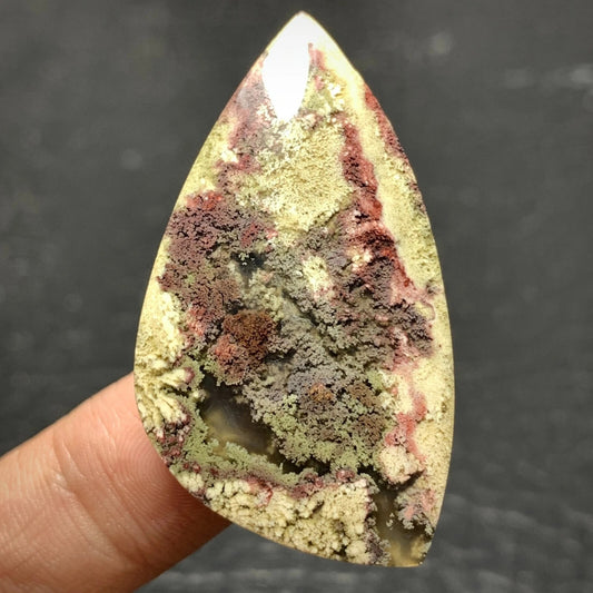 Moss Agate Cabochon 42x23x6mm
