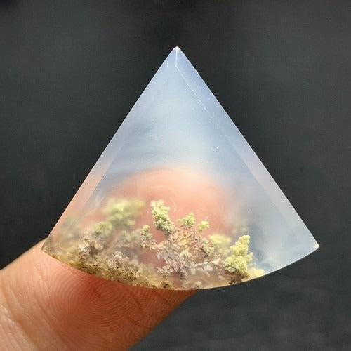 Scenic Moss Agate Cabochon 27x24x5mm