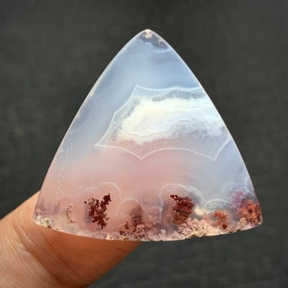 Scenic Moss Agate Cabochon 30x27x5mm
