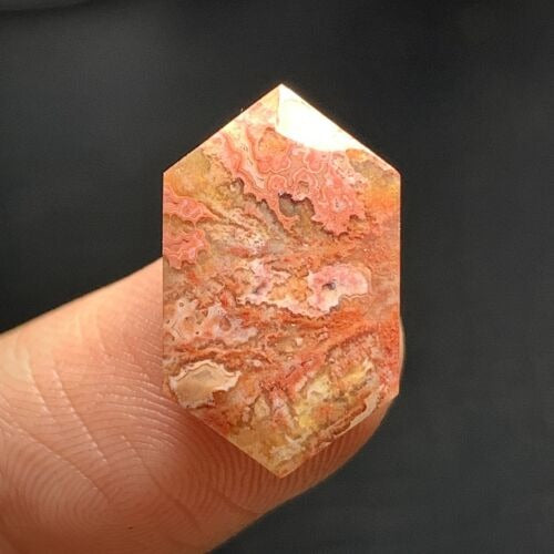 Tiny Moss Agate Cabochon 17.5x10.5x3mm